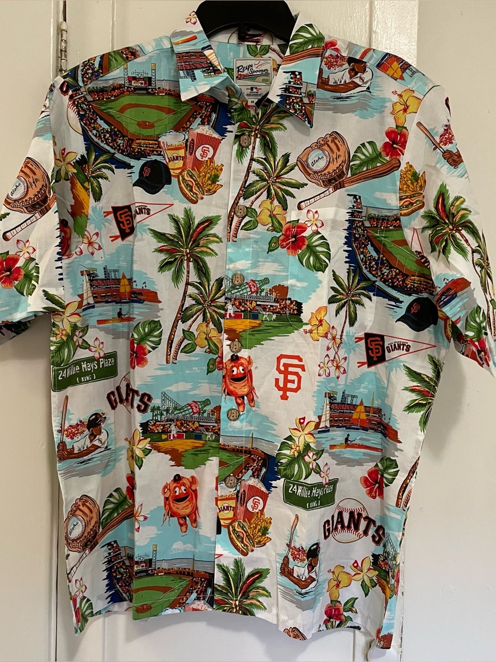 Reyn Spooner San Francisco Giants scenic MLB store tropical Print Shirt M